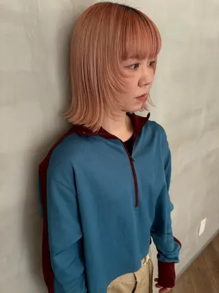 ミディアム 鮫島海斗☆レイヤー☆ ケアブリーチ☆パーマのヘアスタイル