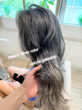 ロング カラー レイヤー専門家 ダブルカラー修のヘアスタイル