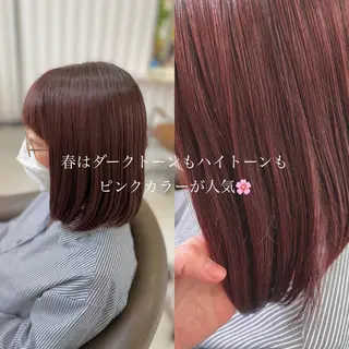 ミディアム カラー 堀口 彩佳のヘアスタイル