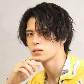 パーマ メンズ メンズ特化/パーマ/ ブリーチ/福島 千颯のヘアスタイル