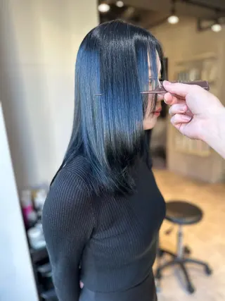 ミディアム パーマ KURO/韓国ヘア /レイヤーカットのヘアスタイル