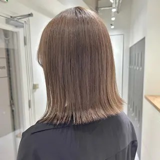 ミディアム カラー GO TODAY SHARE SALON 原宿本店所属・ブリーチ/ハイトーン 艶カラー/ユリナのヘアスタイル