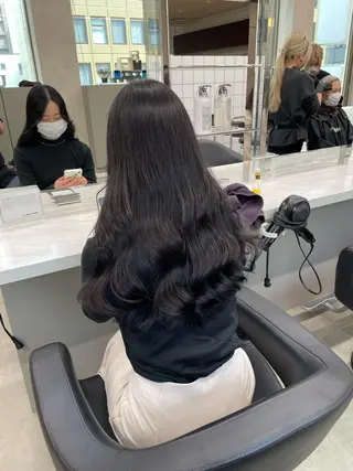 ミディアム カラー パーマ ヘアアレンジ メンズ キッズ ネイル マツエク・マツパ アイブロウ 🦋透明感グレージュ /韓国レイヤー🦋のヘアスタイル