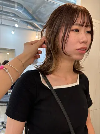 ミディアム カラー NOUN所属・eri kinjoのヘアスタイル