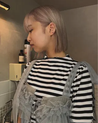 ショート LUCCI所属・udaハイトーン /ボブ/レイヤーのヘアスタイル