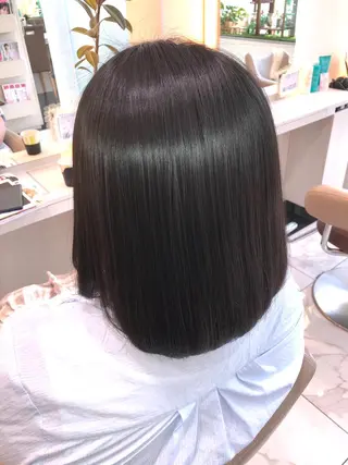 ミディアム 安井　昴 💫ブリーチ縮毛矯正のヘアスタイル