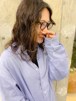 ミディアム パーマ SALOWIN 名古屋所属・パーマ特化美容師 /丹羽舜太のヘアスタイル