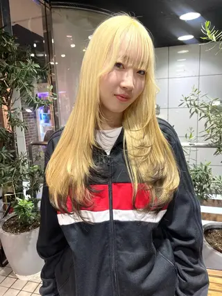 ロング カラー 💖デザインカラー/ タダ ハナカ💖のヘアスタイル