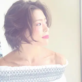 ショート カラー パーマ nishimura makotoのヘアスタイル