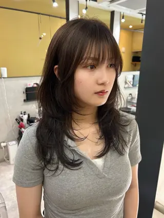 ロング カラー hub hair レイヤー/透明感のヘアスタイル