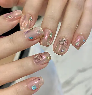 ネイル By moonネイル 🌷ワンホン/韓国風のネイルデザイン