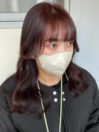 ミディアム カラー ヘアアレンジ maoブリーチ無し 似合わせカラーのヘアスタイル