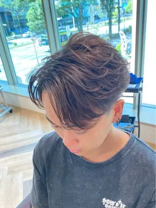 メンズ メンズ特化/フェザー /パーマ/伊勢元のヘアスタイル