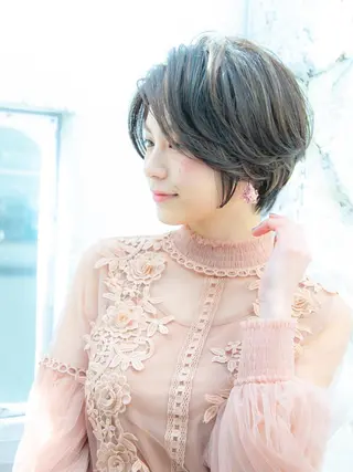 ショート 髪質改善レイヤー/ ボブたんの翔太のヘアスタイル