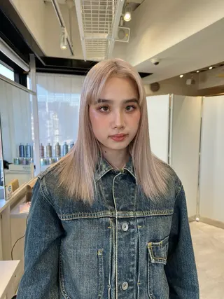 ロング デザイン🥇複雑履歴 ハイトーン特化のヘアスタイル