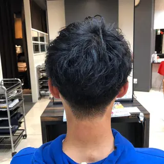 メンズ 🟢ウルフ／スパイラ ルパーマ／大西🟢のヘアスタイル