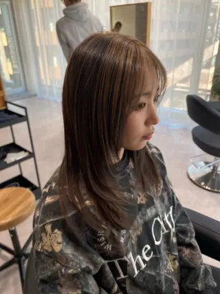 セミロング カラー iroha/ n.w.h🎀のヘアスタイル