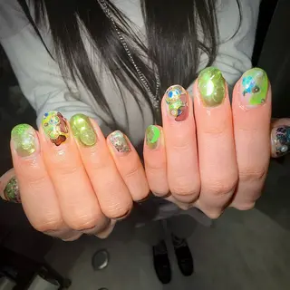 ネイル 𝙃𝙖𝙧𝙪⋆ ˚꩜｡個性派のネイルデザイン