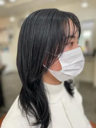 ミディアム カラー クセ毛特化サロン うめのヘアスタイル