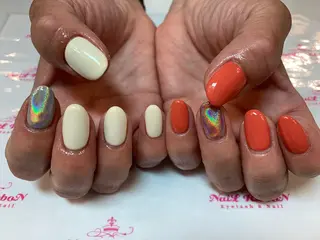 ネイル ネイルリボン 受付スタッフのネイルデザイン