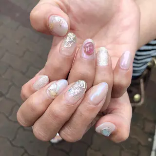 ロング カラー ヘアアレンジ キッズ ネイル マツエク・マツパ 福田 加奈のネイルデザイン