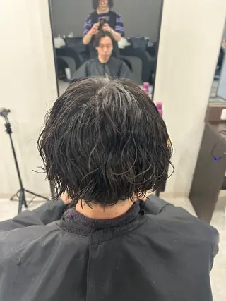 パーマ メンズ カズキ🌼曲がる縮毛 ／くせ毛パーマのヘアスタイル