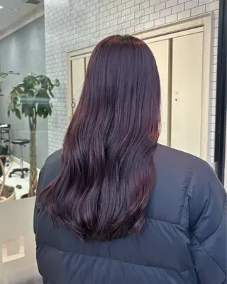 カラー ブリーチなしダブル カラー/暖色/麻咲のヘアスタイル