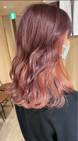 ミディアム カラー AMI Hair  supply所属・髪質改善カラー 韓国風レイヤーのヘアスタイル