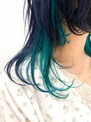 セミロング 🍀ケアブリーチ カラー🍀坂井のヘアスタイル