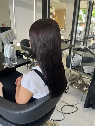 ロング カラー 諸岡 玲のヘアスタイル