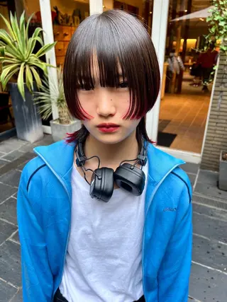 ミディアム 【ロングウルフカット 姫カット】伊藤裕哉のヘアスタイル