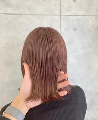 セミロング カラー ブリーチソムリエ認定 梅田茶屋町Eir辻のヘアスタイル