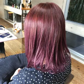 ミディアム カラー nagisa /縮毛矯正のヘアスタイル