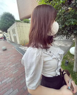 ミディアム カラー 🙃 透明感カラー/ボブのヘアスタイル