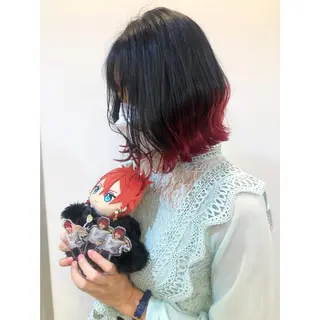 ミディアム カラー 推しカラー✨ オタク美容師ユウカのヘアスタイル