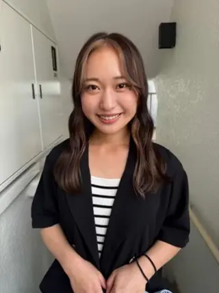 セミロング カラー 透明感似合わせカラー 🍀あかり🍀のヘアスタイル