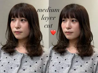 ミディアム カラー Daisy🎀【福岡 美容室】chiakiのヘアスタイル