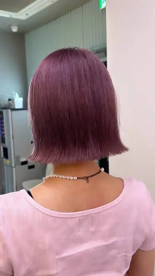 セミロング カラー 🎀愛されピンク ラベンダー💜ゆいのヘアスタイル