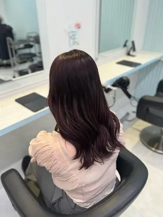 セミロング 🩷モテ髪＆透明感 🩷ミルクティー🩷のヘアスタイル