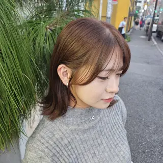 ミディアム あべかりん/原宿 /マツパ/ハイトーンのヘアスタイル