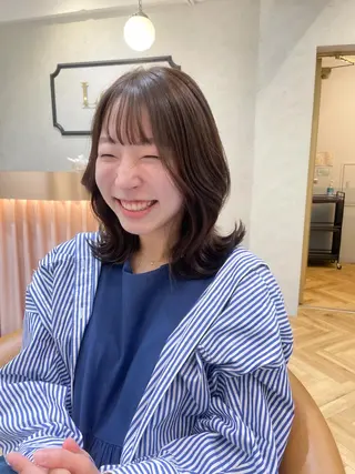 ミディアム 産休中2026.4月 復帰予定/野崎華代のヘアスタイル