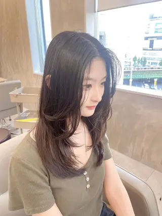 セミロング 【ジーナ新宿】 大橋美月のヘアスタイル