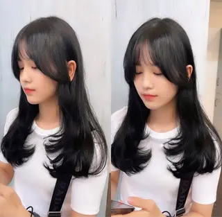 ロング 韓国ヘア🤍🇰🇷 ‪🫶🏻吉満のヘアスタイル