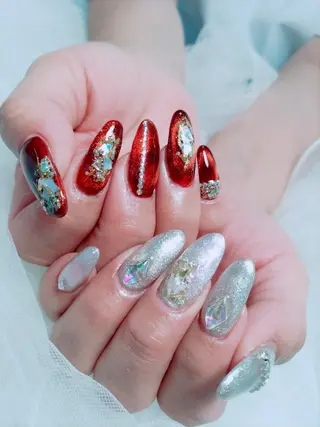 ネイル ロング 門戸厄神プライベートサロンulunail所属・ulunail mikaのネイルデザイン