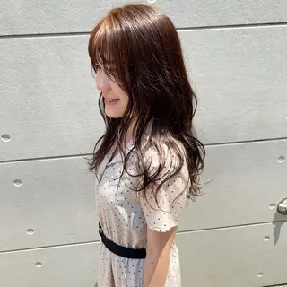 セミロング カラー 高橋 みく/ minim 暖色のヘアスタイル