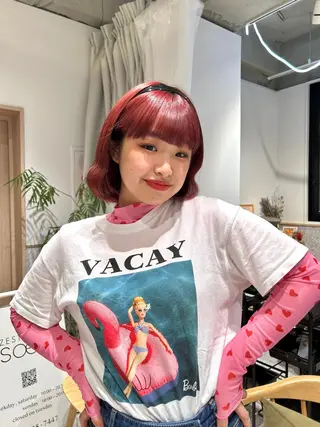 ミディアム カラー ヘアアレンジ トレンドlayer cut💐mihoのヘアスタイル