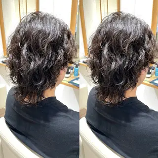 パーマ メンズ ブリーチデザインカラ ー/メンズ◎mariのヘアスタイル