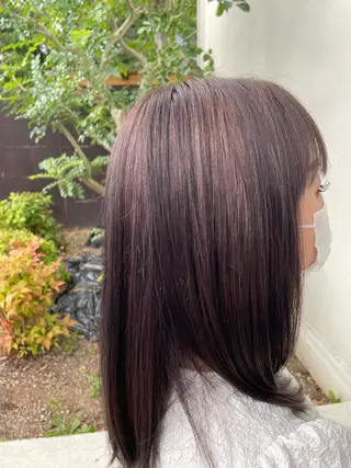 セミロング カラー ゴトウ  アヤ bisou hairのヘアスタイル