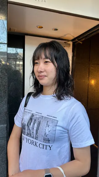 ミディアム カラー パーマ 🌿ボブ パーマ高橋啓太🌿のヘアスタイル