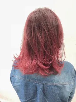 セミロング カラー ハイトーンカラー ⭐️NAZUNAのヘアスタイル